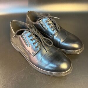 Kenneth Cole KCN392‎ Black Synthetic Leather Boys Dress Shoes Size 2/13.5